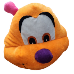 Peek a Boo Toys caterpillar stuffer animal orange, purple, pink furry